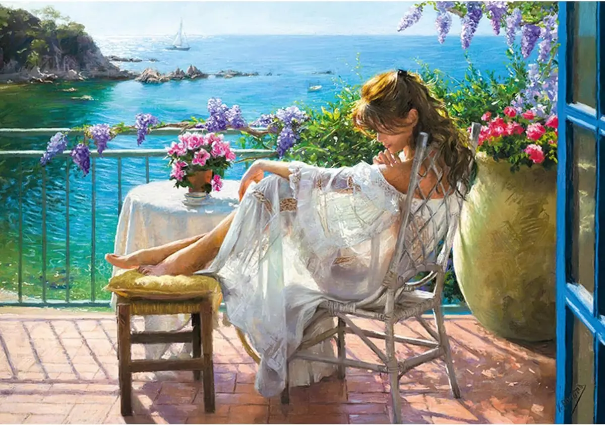 Puzzle Beauty and Blue Sea