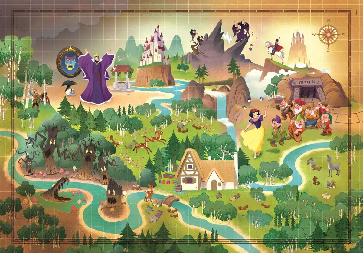 Puzzle Story Maps: Snow White