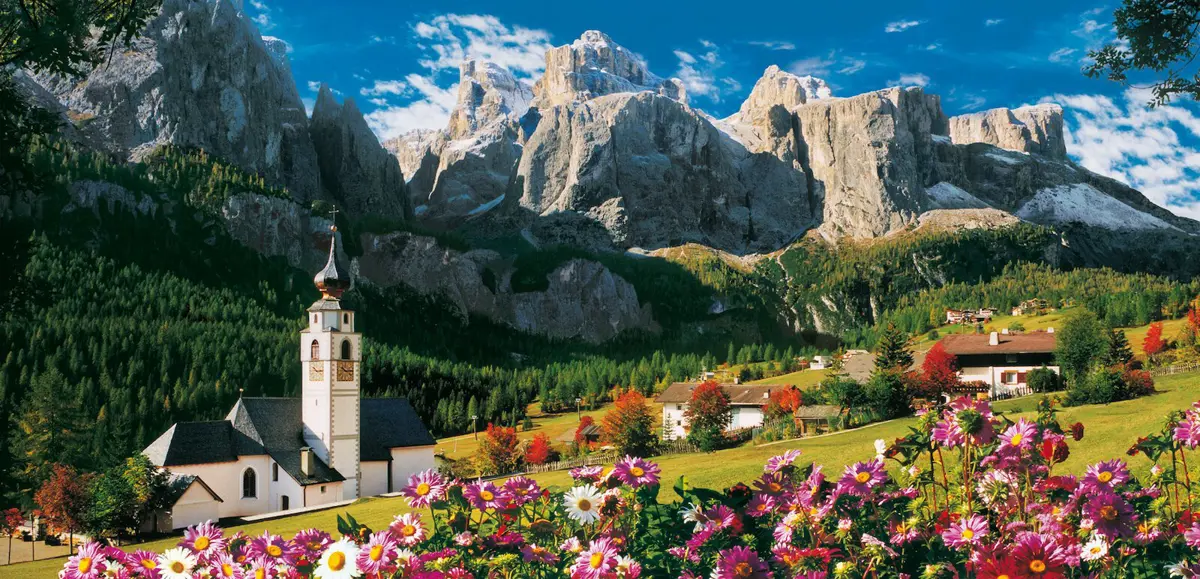 Puzzle Pažeista dėžė Sellagruppe Dolomity, Italy