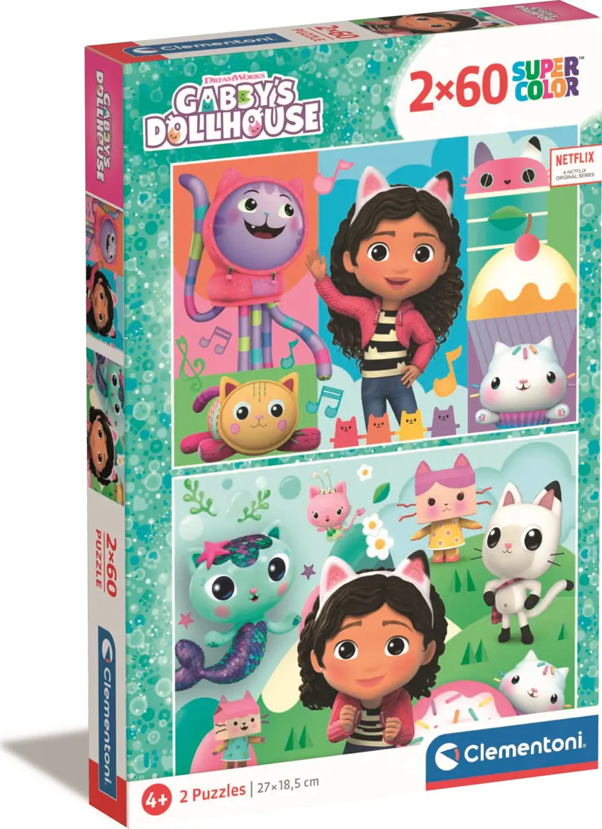 Puzzle 2x60 Gabbys Puppenhaus