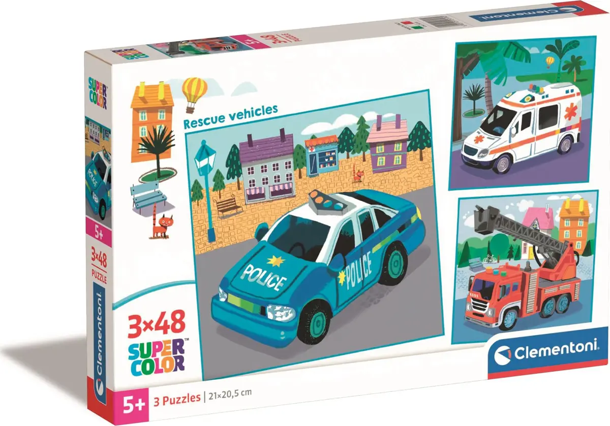 Puzzle Záchranné vozidlá 3x48