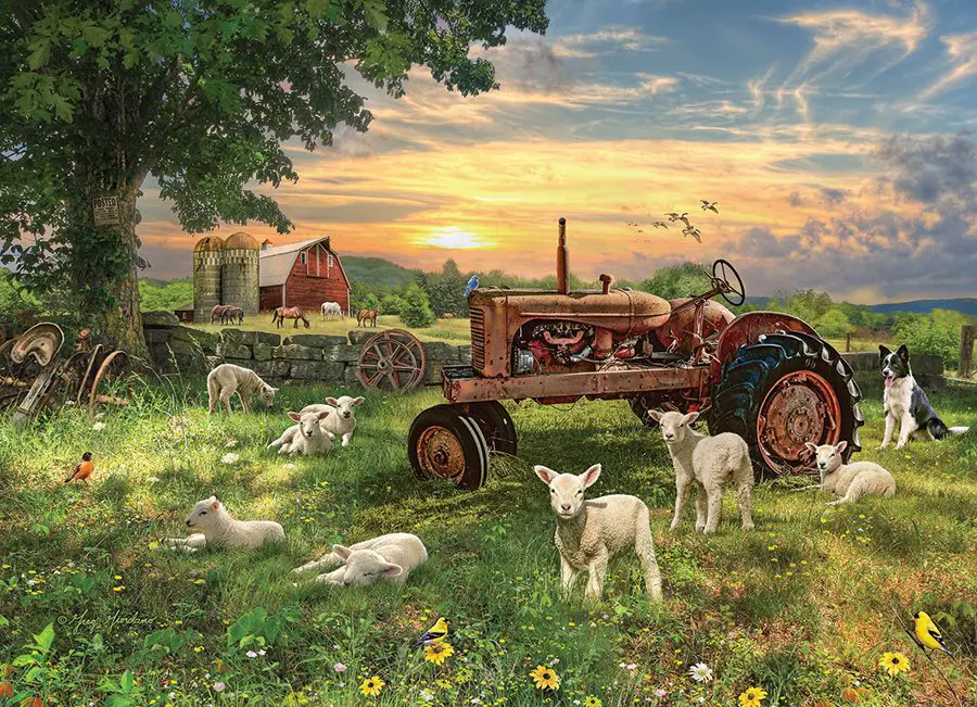 Puzzle Polje u izlasku sunca