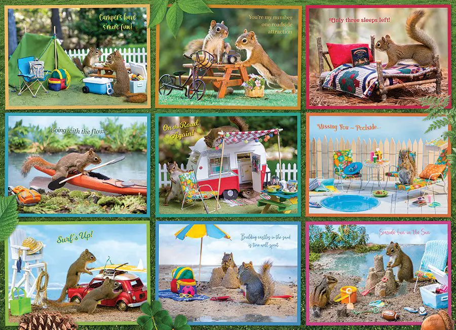 Puzzle Squirrels on Vacation
