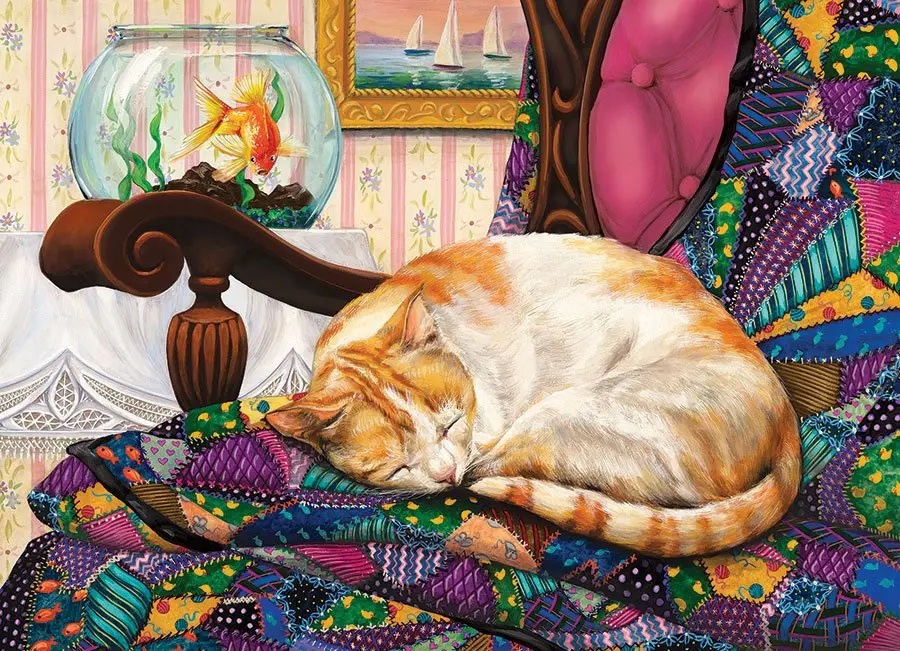 Puzzle Sladké sny mačky