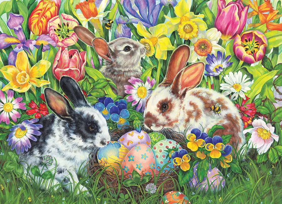 Puzzle Easter Bunnies 350