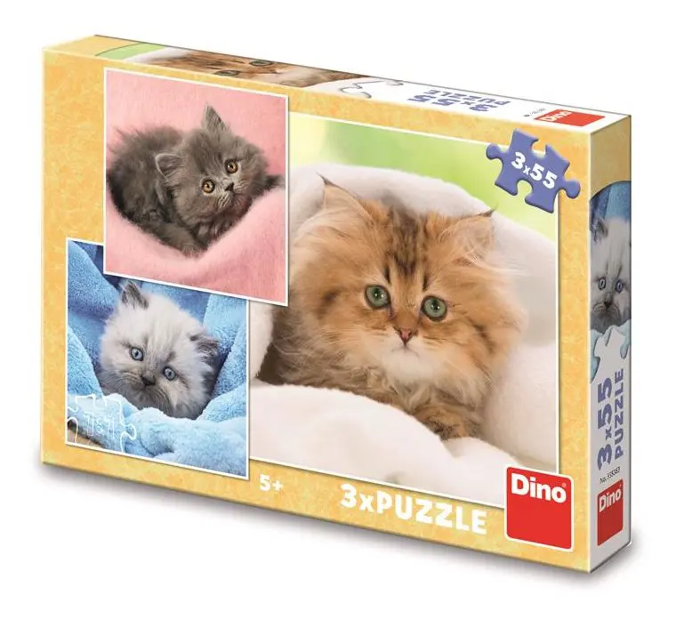 Puzzle Cute kittens 3x55