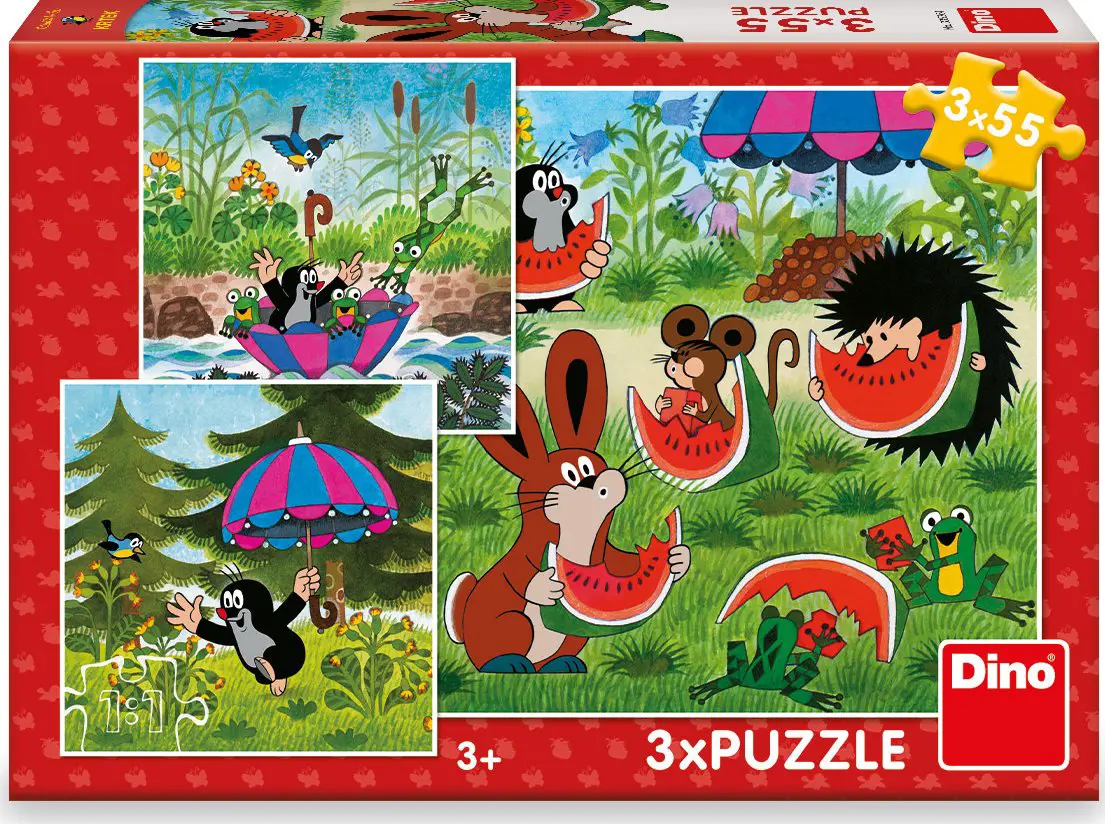 Puzzle Aluniță și umbrelă 3x55
