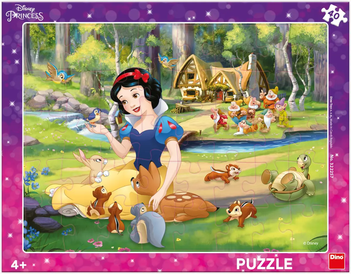 Puzzle Albă ca Zăpada și animale 40