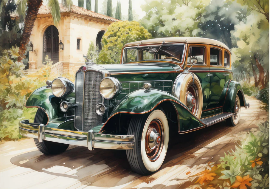 Puzzle Green Rolls Royce