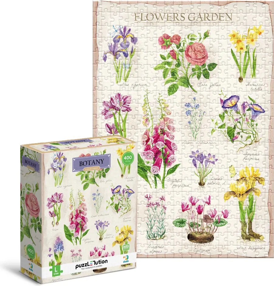 Puzzle Botanică: Flori de grădină
