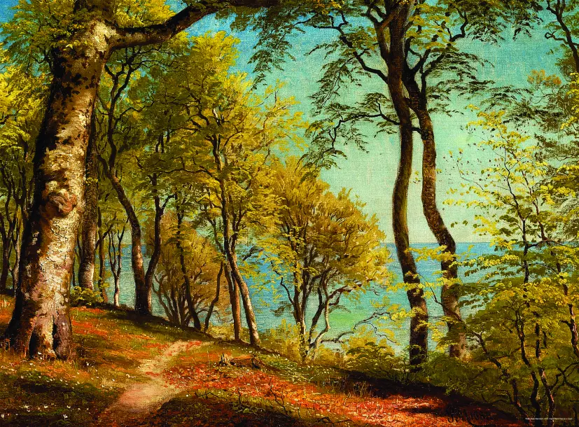 Puzzle Monsted - Birch Trees at a Coast