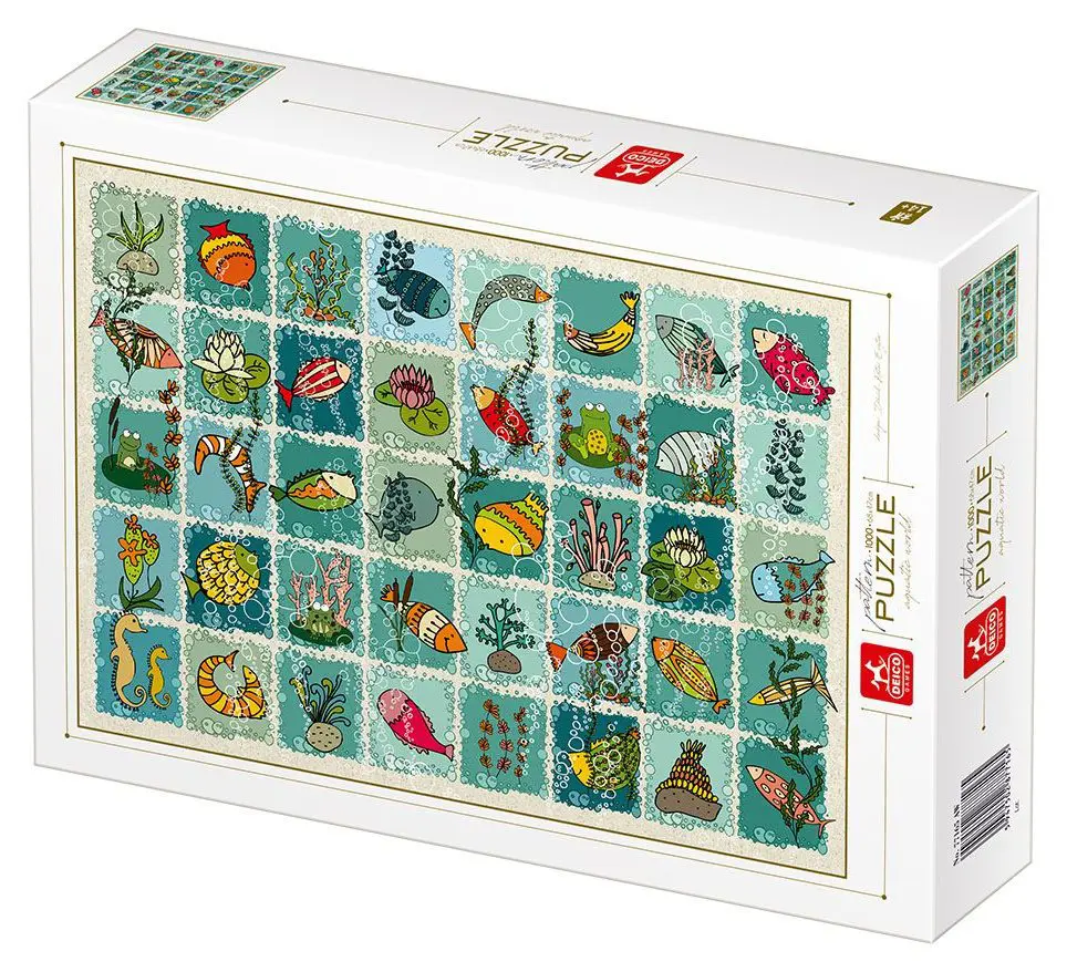 Puzzle Pattern Aquatic Animals