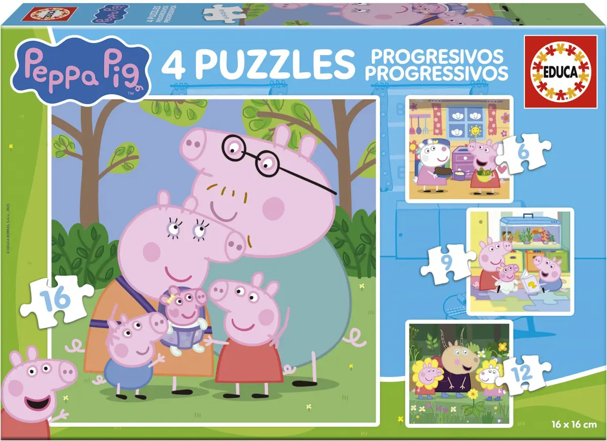 Puzzle Puzzles progressivos 4v1 Peppa Pig