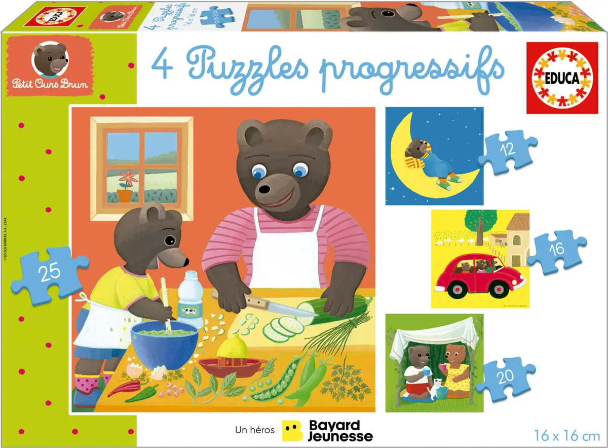 Puzzle 4v1  Progressive Puzzles Petit Ours Brun