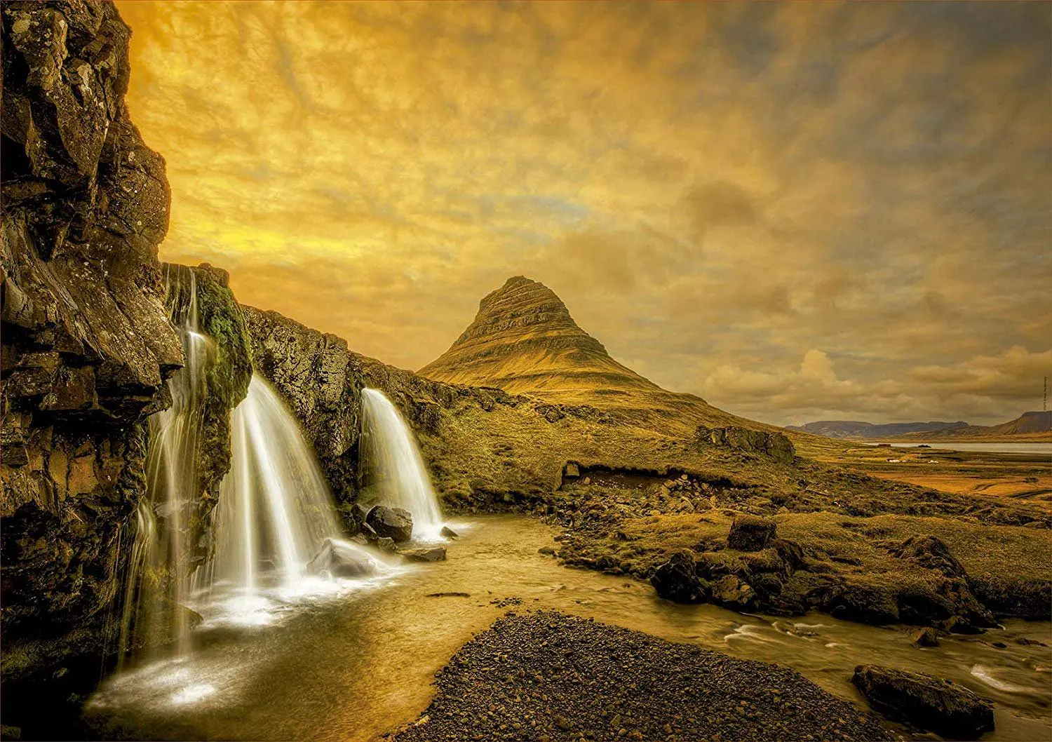 Puzzle Kirkjufellsfoss Falls, Norwegen