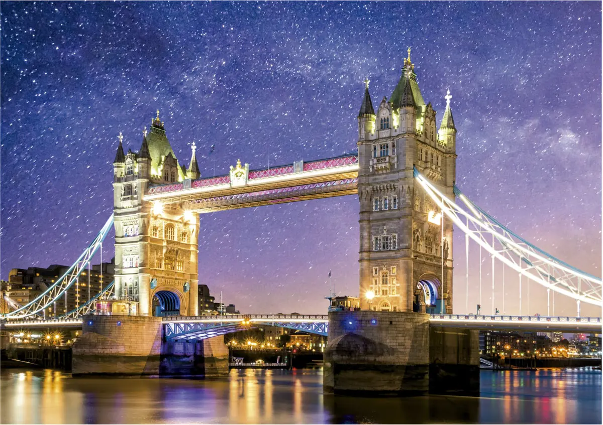 Puzzle Tower Bridge, Londres néon fluorescent