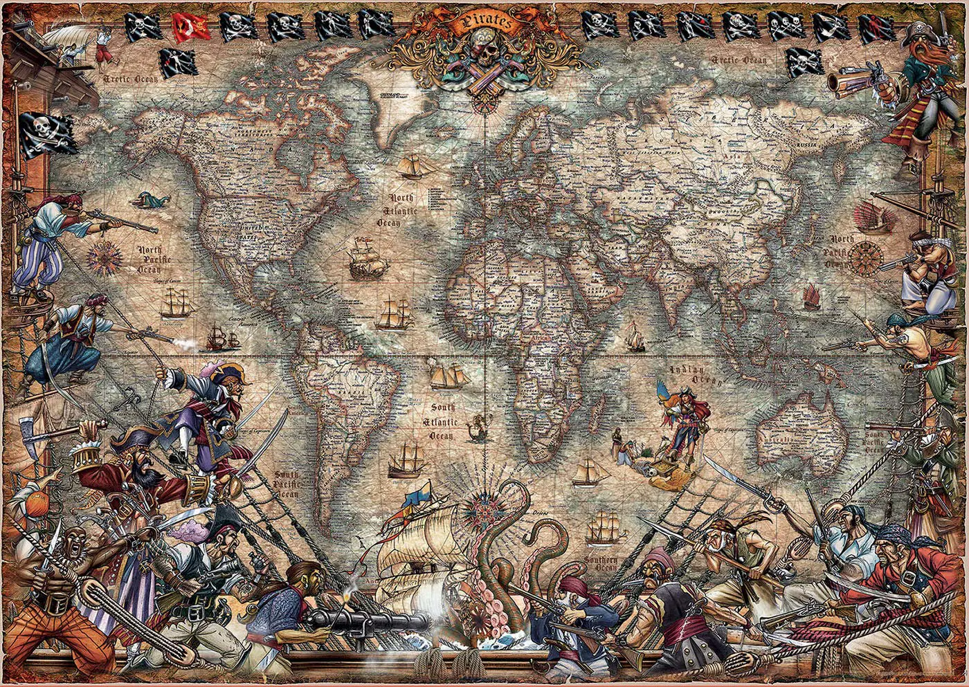 Puzzle Gusarski zemljevid