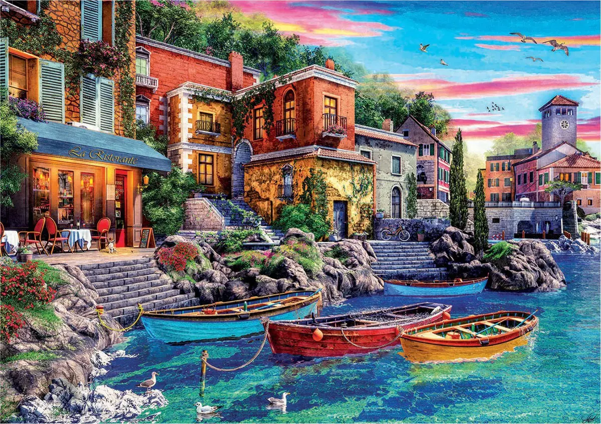 Puzzle Sunset in Como / Italy 3000