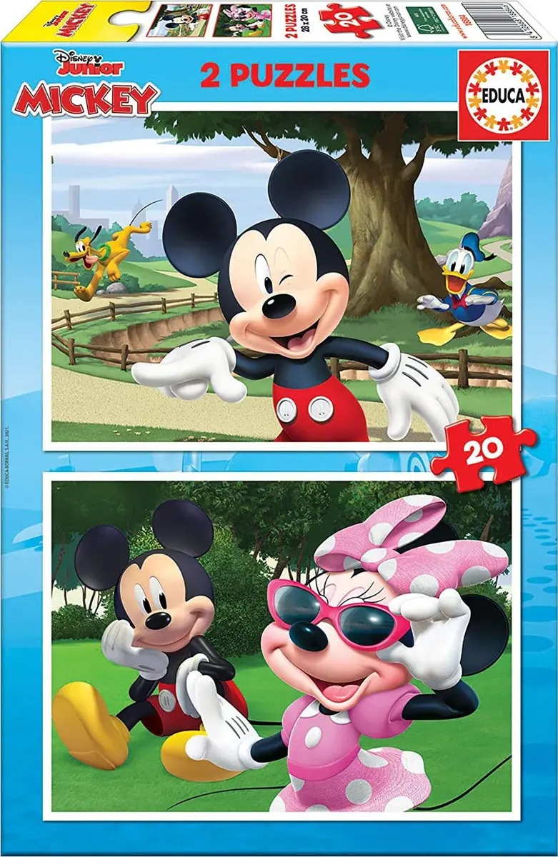 Puzzle 2x20 Mickey Mouse and Minnie