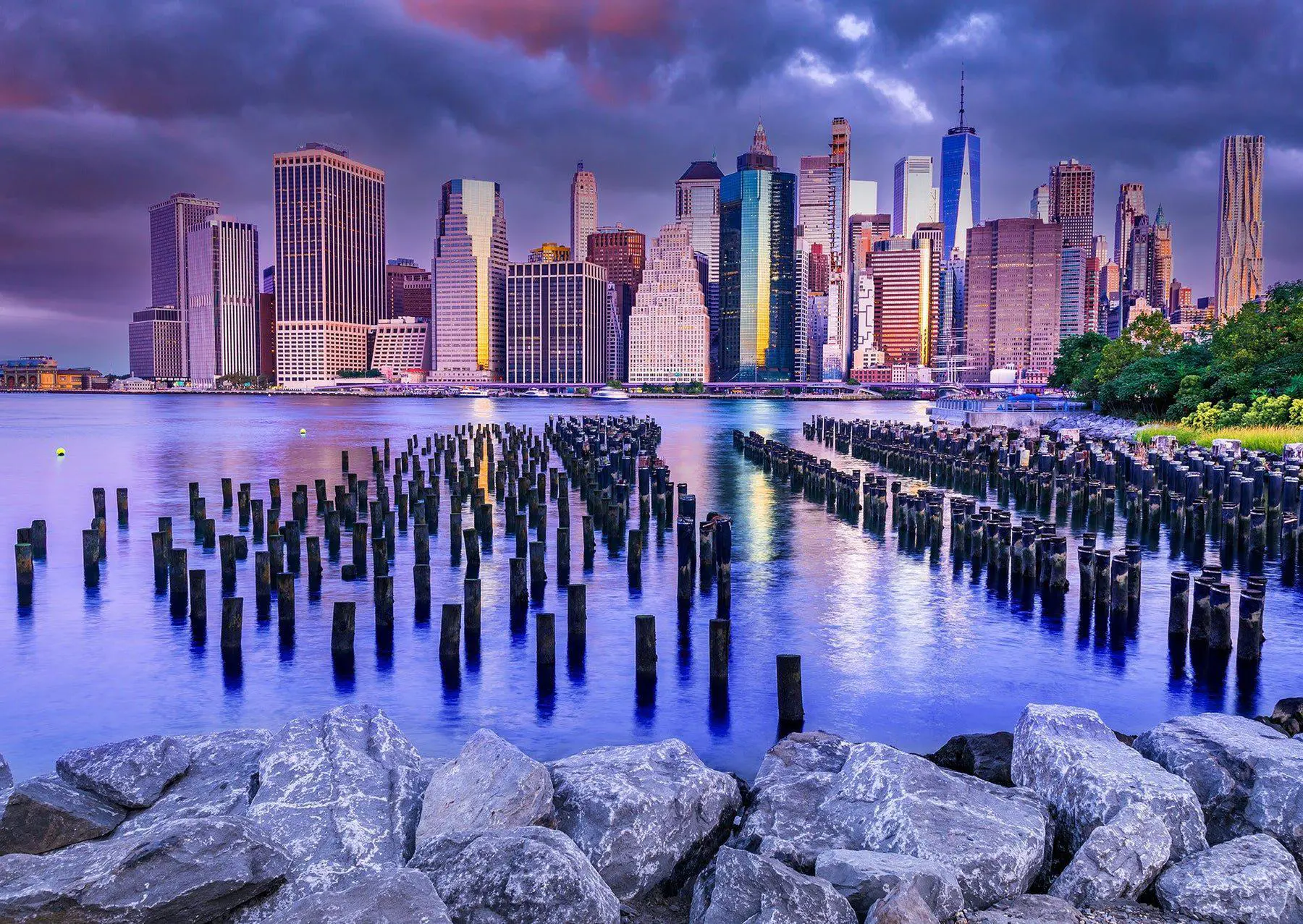 Puzzle Zatažená obloha nad Manhattanem, New York