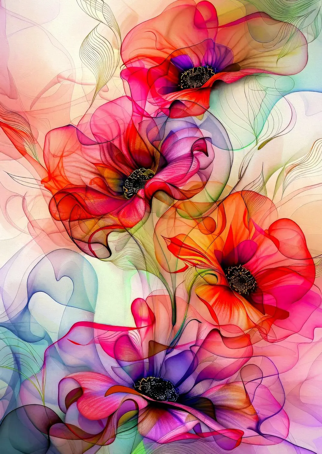 Puzzle Flux de flori colorate