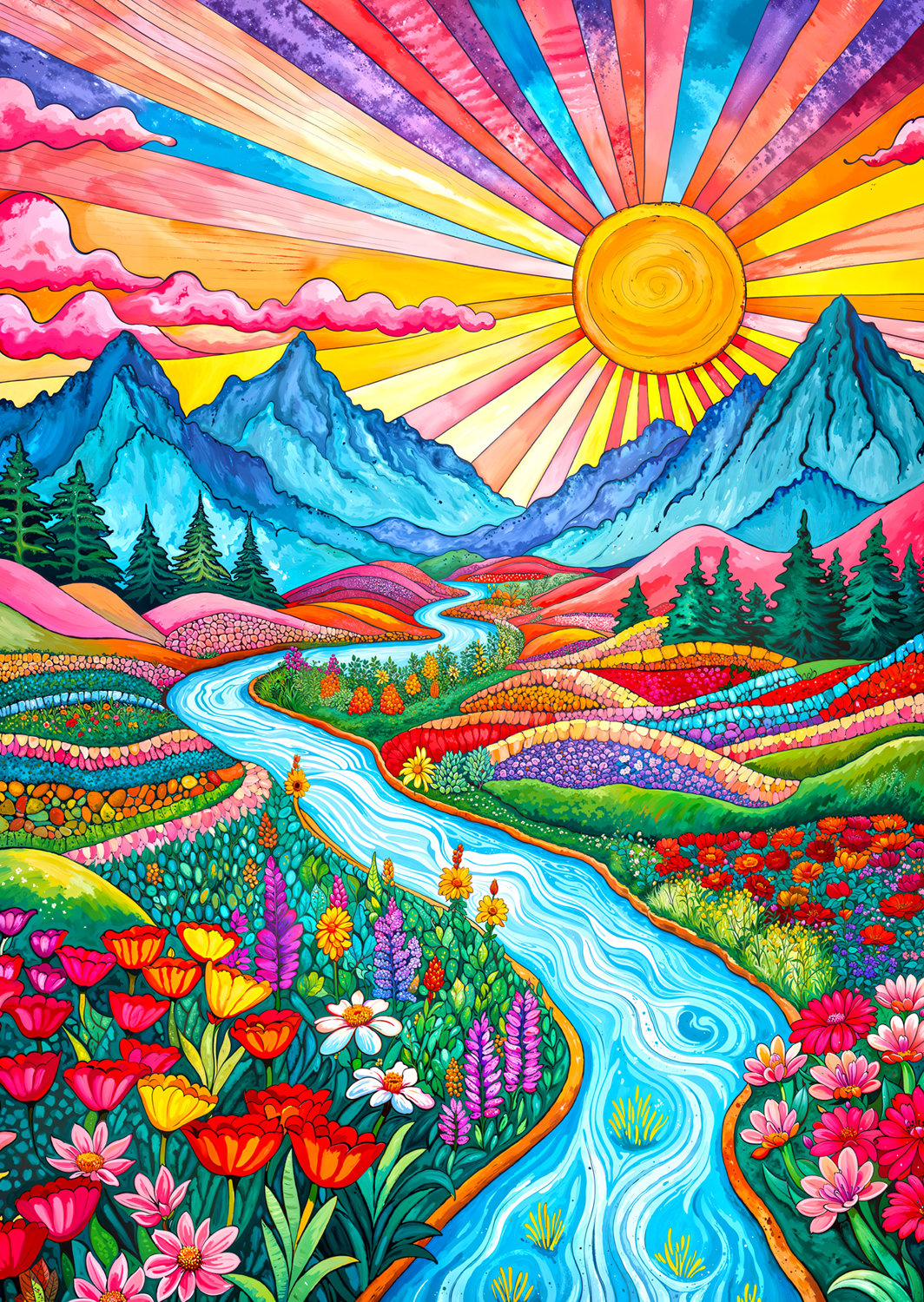 Puzzle Colorful Highlands