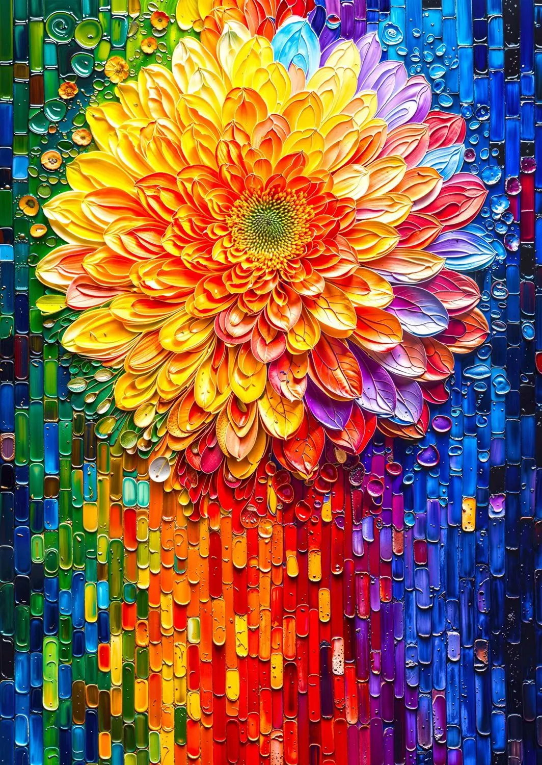 Puzzle  Kvetinová mozaika