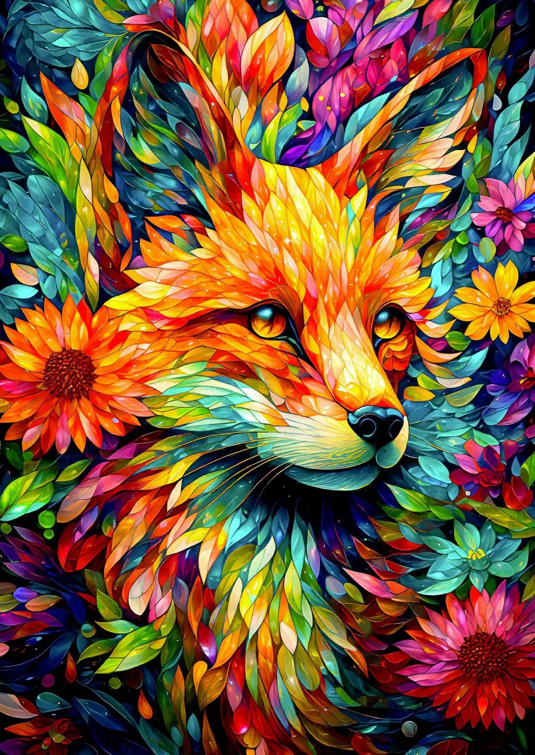 Puzzle Virágoskert róka