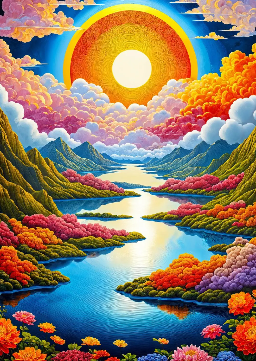 Puzzle Flowing Sunrise