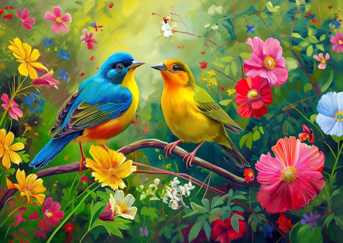 Puzzle Lovebirds Duet