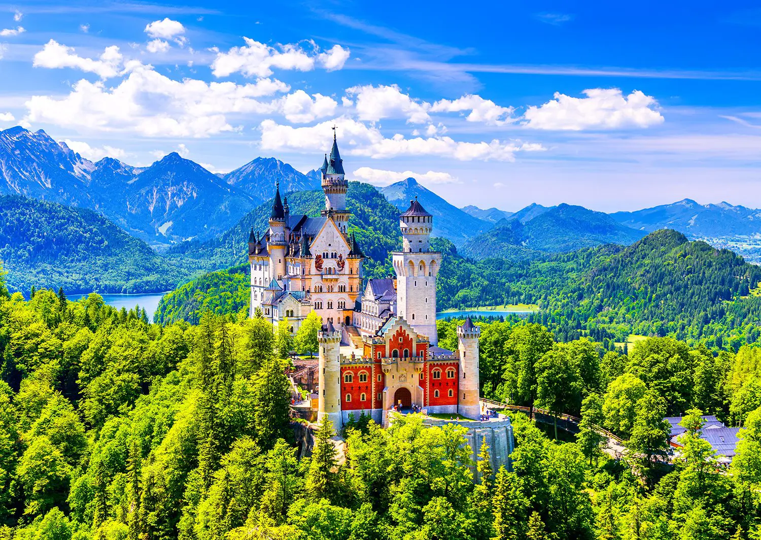 Puzzle Schloss Neuschwanstein im Sommer, Deutschland
