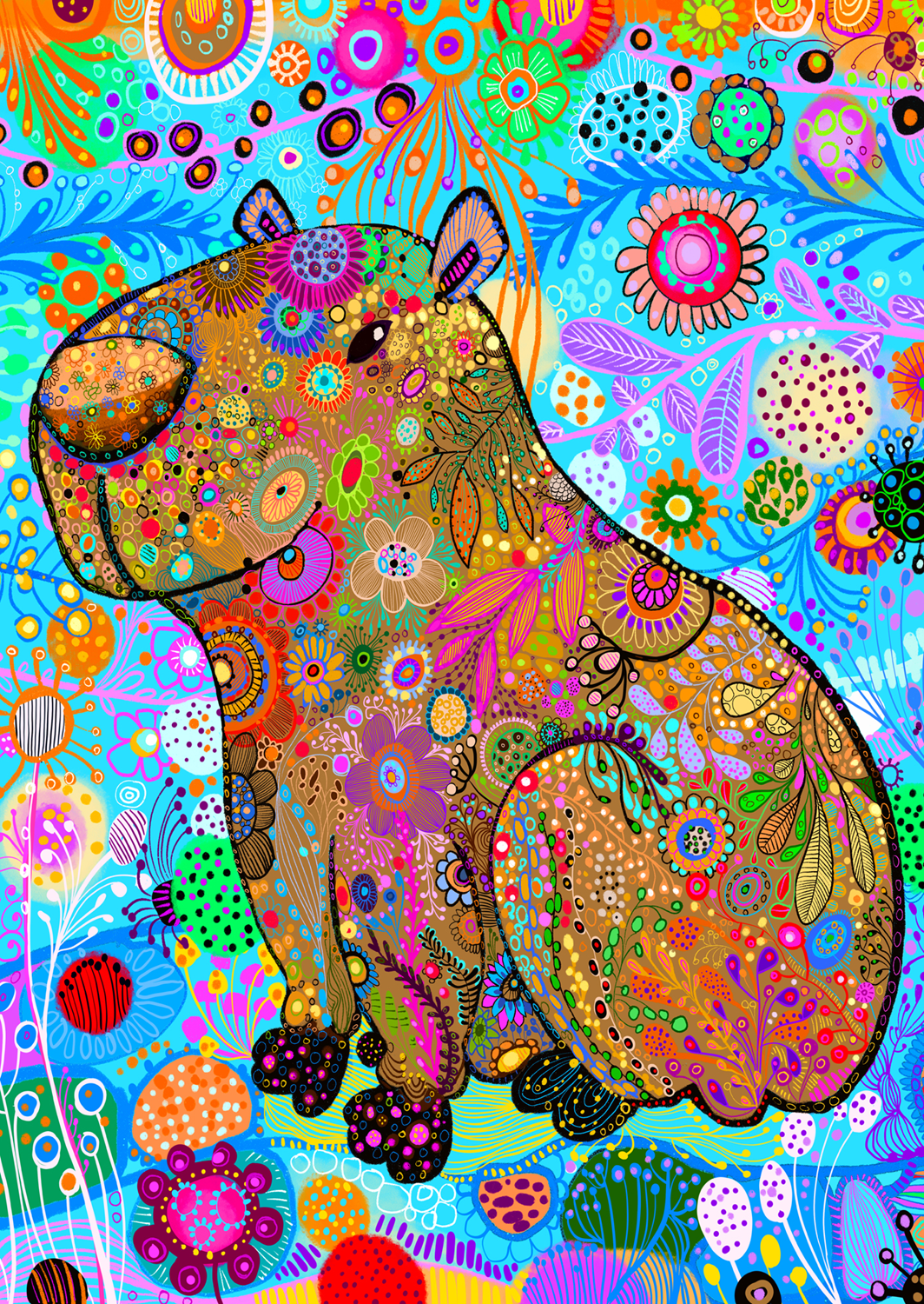 Puzzle  Mønstret Capybara