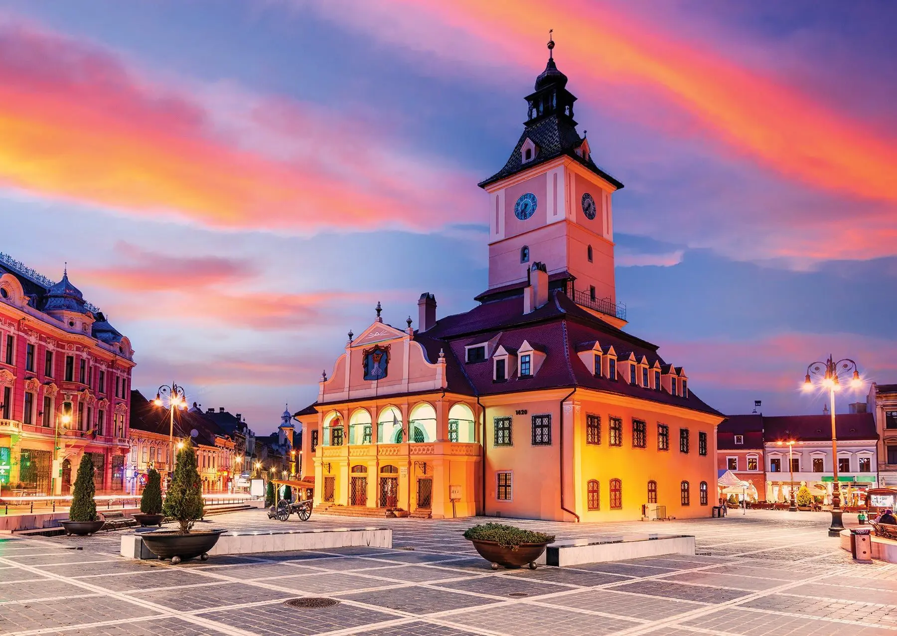 Puzzle Radné námestie, Brašov, Rumunsko