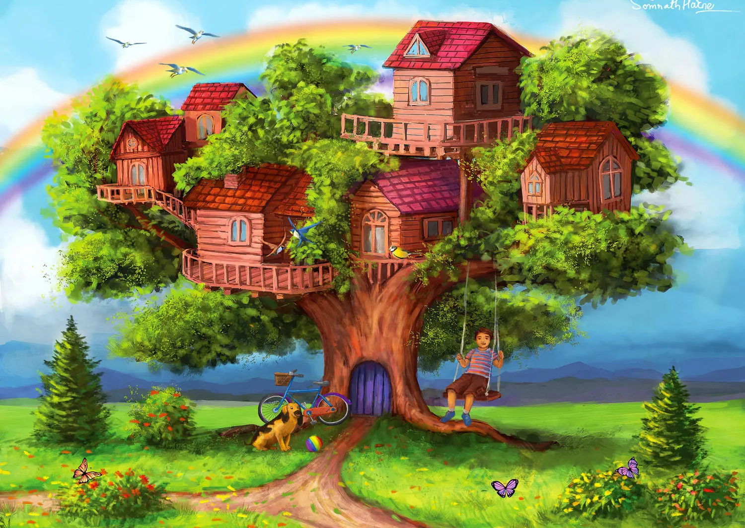 Puzzle Baumhäuser