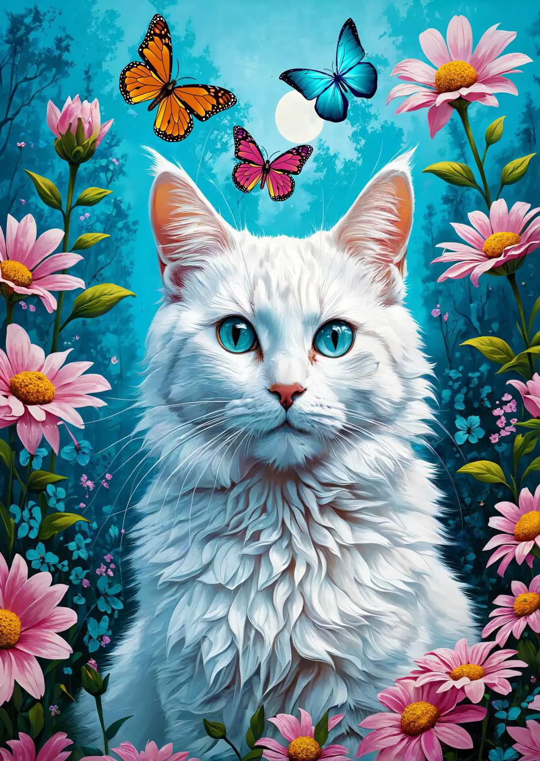 Puzzle White Cat