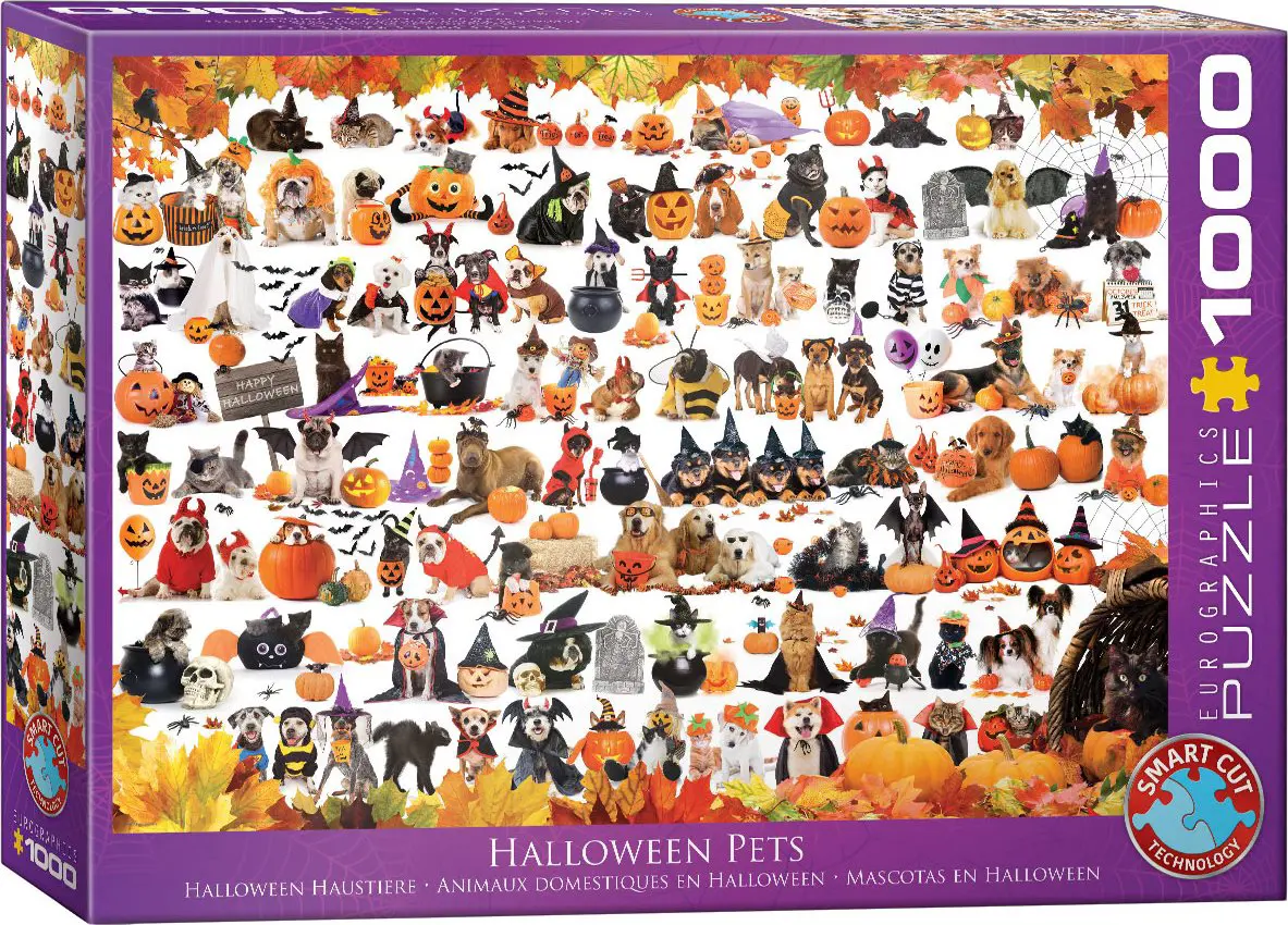 Puzzle Halloweenske zvieratká