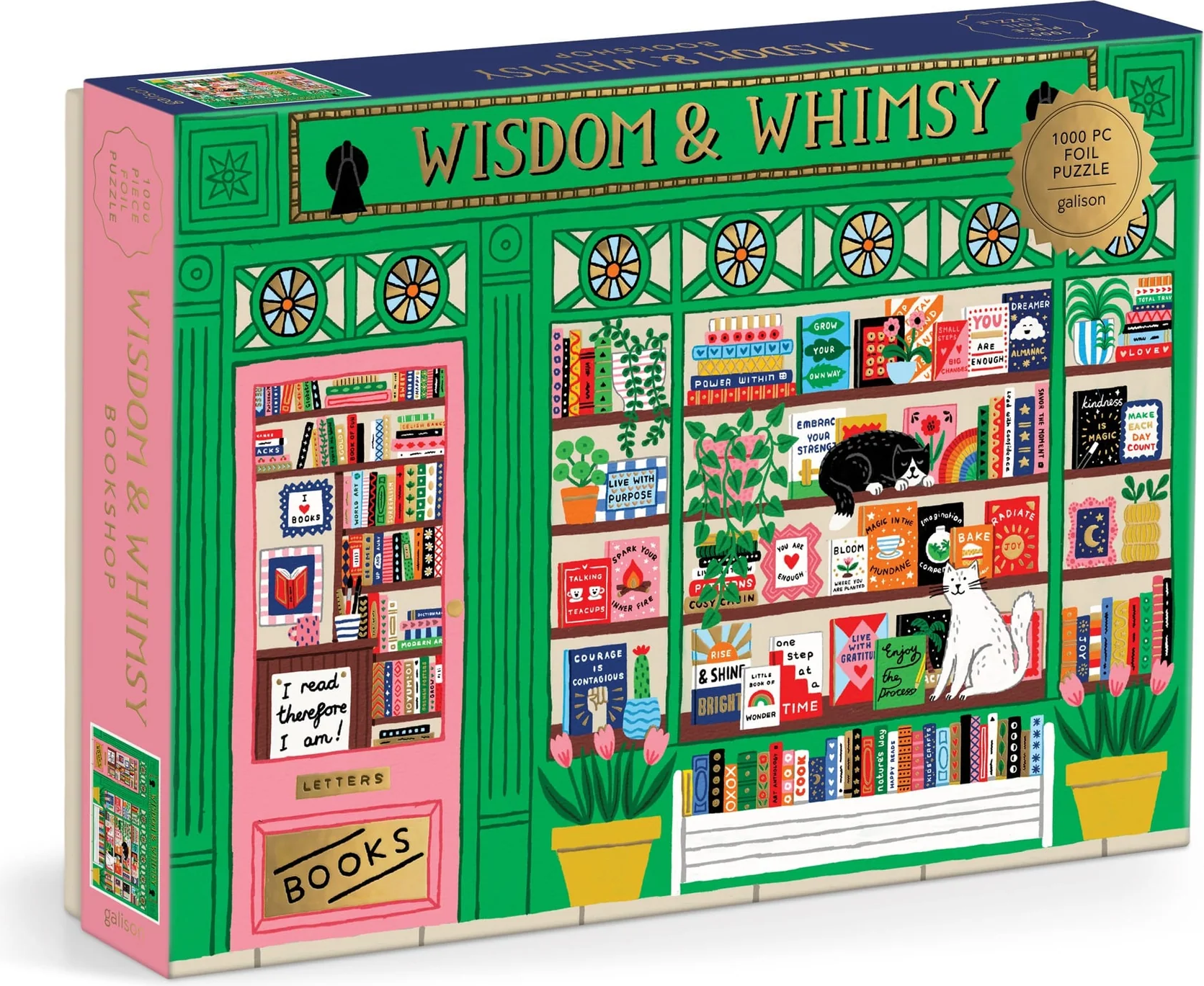 Puzzle Wisdom & Whimsy Bookshop metal