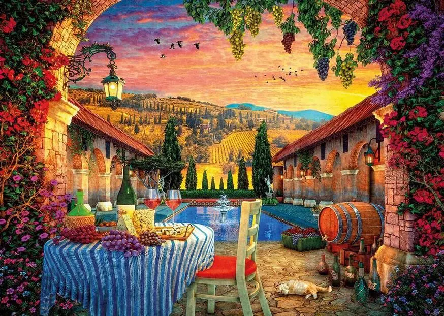 Puzzle Dominic Davison: Sonnenuntergang in der Toskana