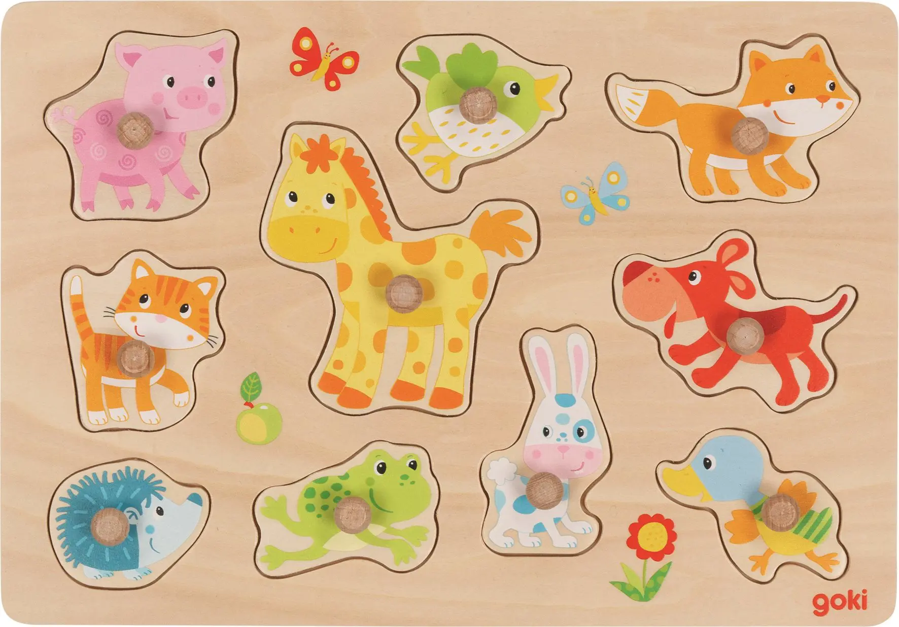 Puzzle Dřevěná vkládačka: Mláďata