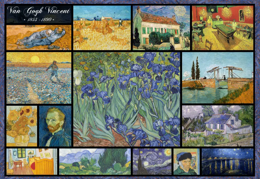 Puzzle Vincent van Gogh: Koláž obrazov