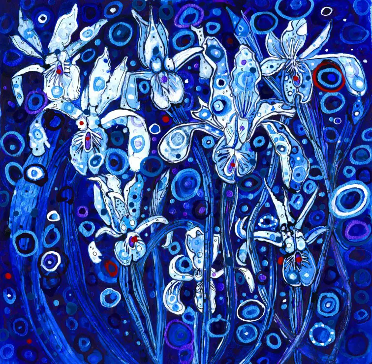 Puzzle Sally Rich: Plava perunika