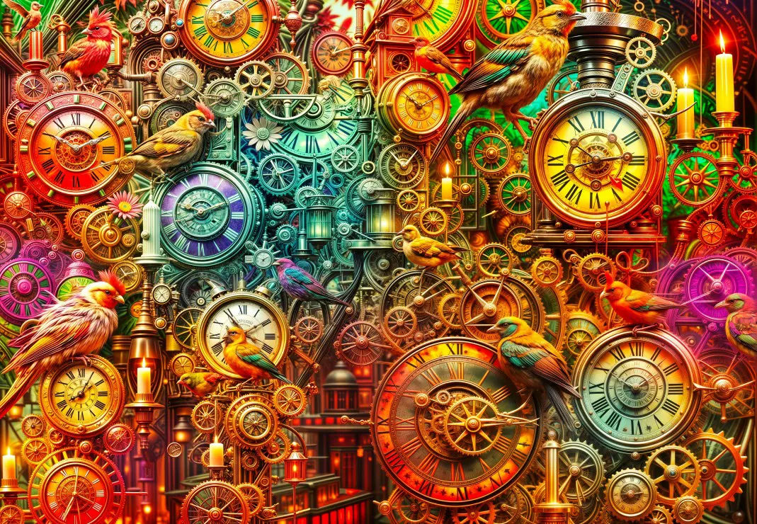 Puzzle Sekretny ptasi zegar