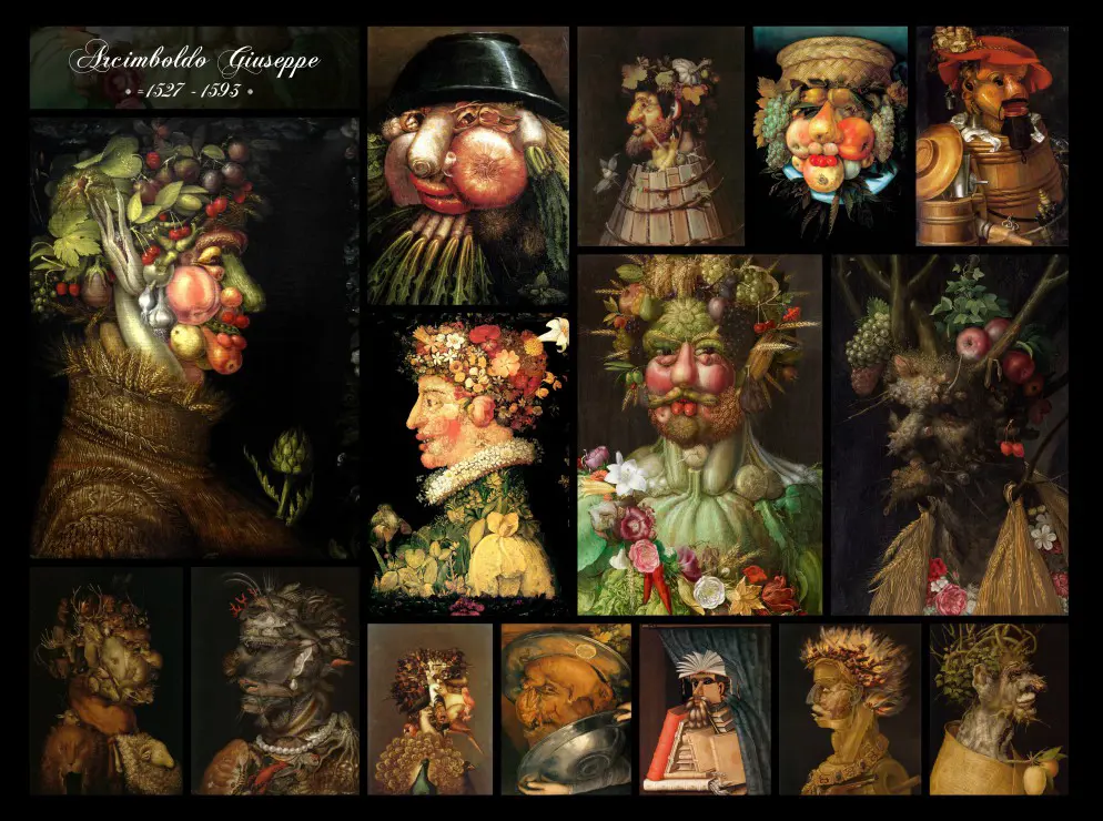 Puzzle Arcimboldo Giuseppe: Koláž