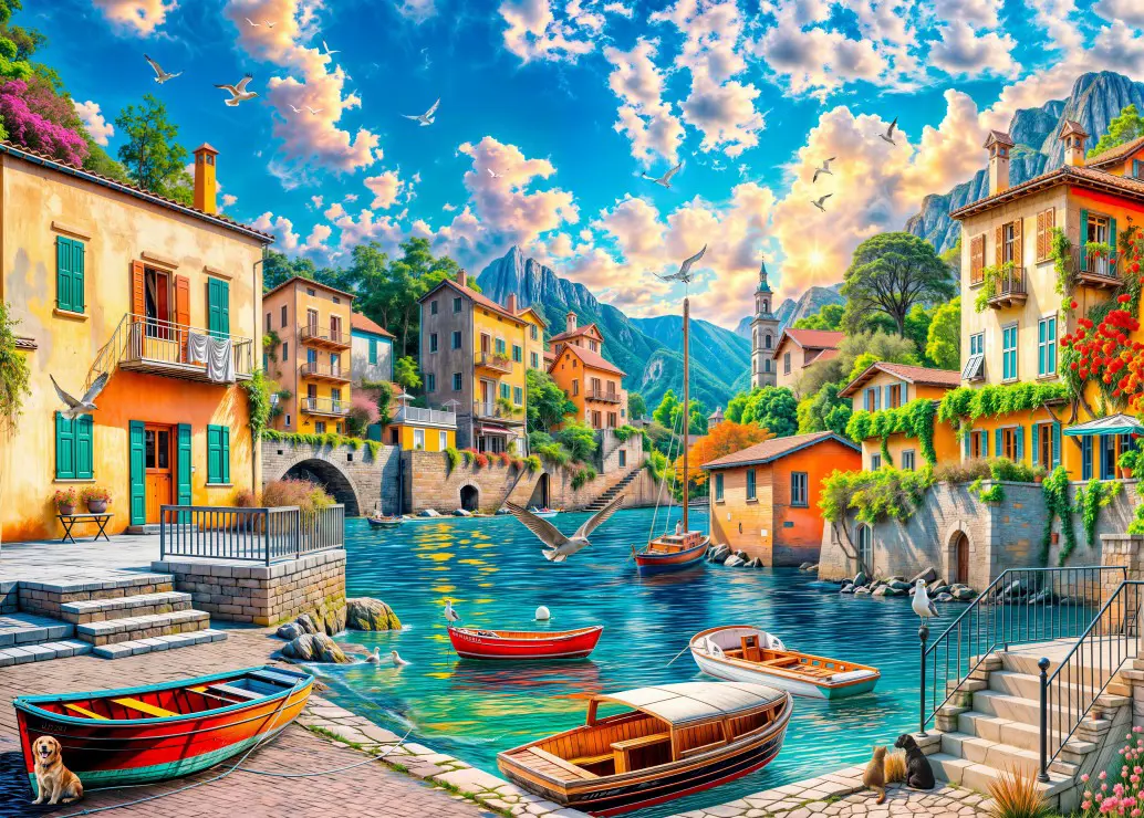 Puzzle Mijn vakantiedorp