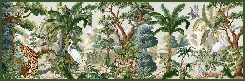 Puzzle Panorama zvířat ve volné přírodě