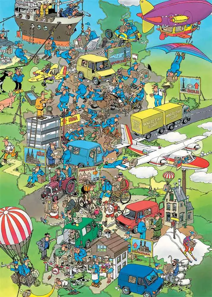 Puzzle Jan Van Haasteren: Oldtimers Parcel Panic