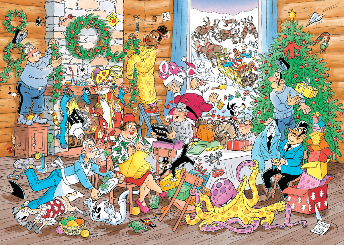 Puzzle Beschadigde doos Jan Van Haasteren: Wollige Kerst