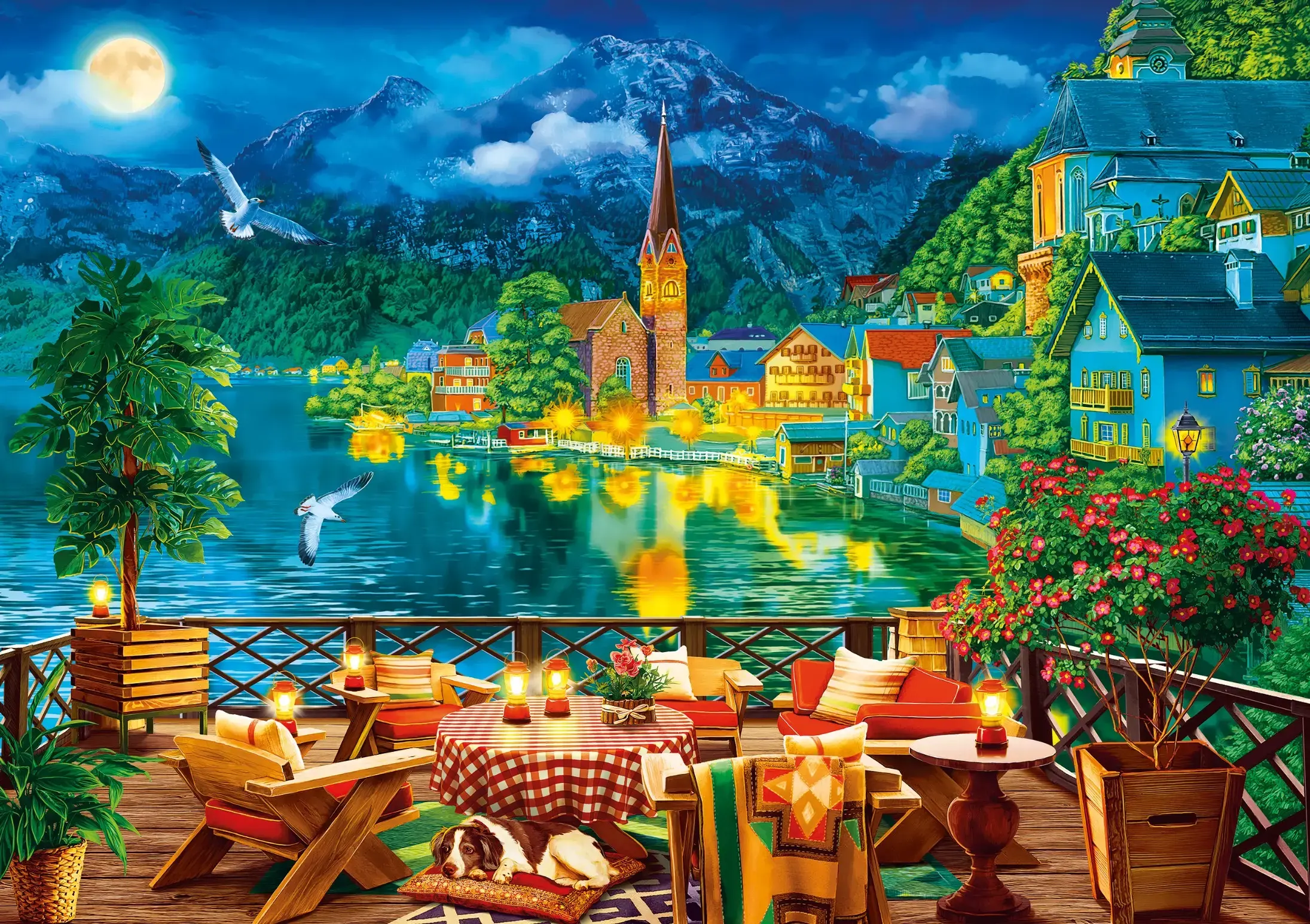 Puzzle Večer pri jazere
