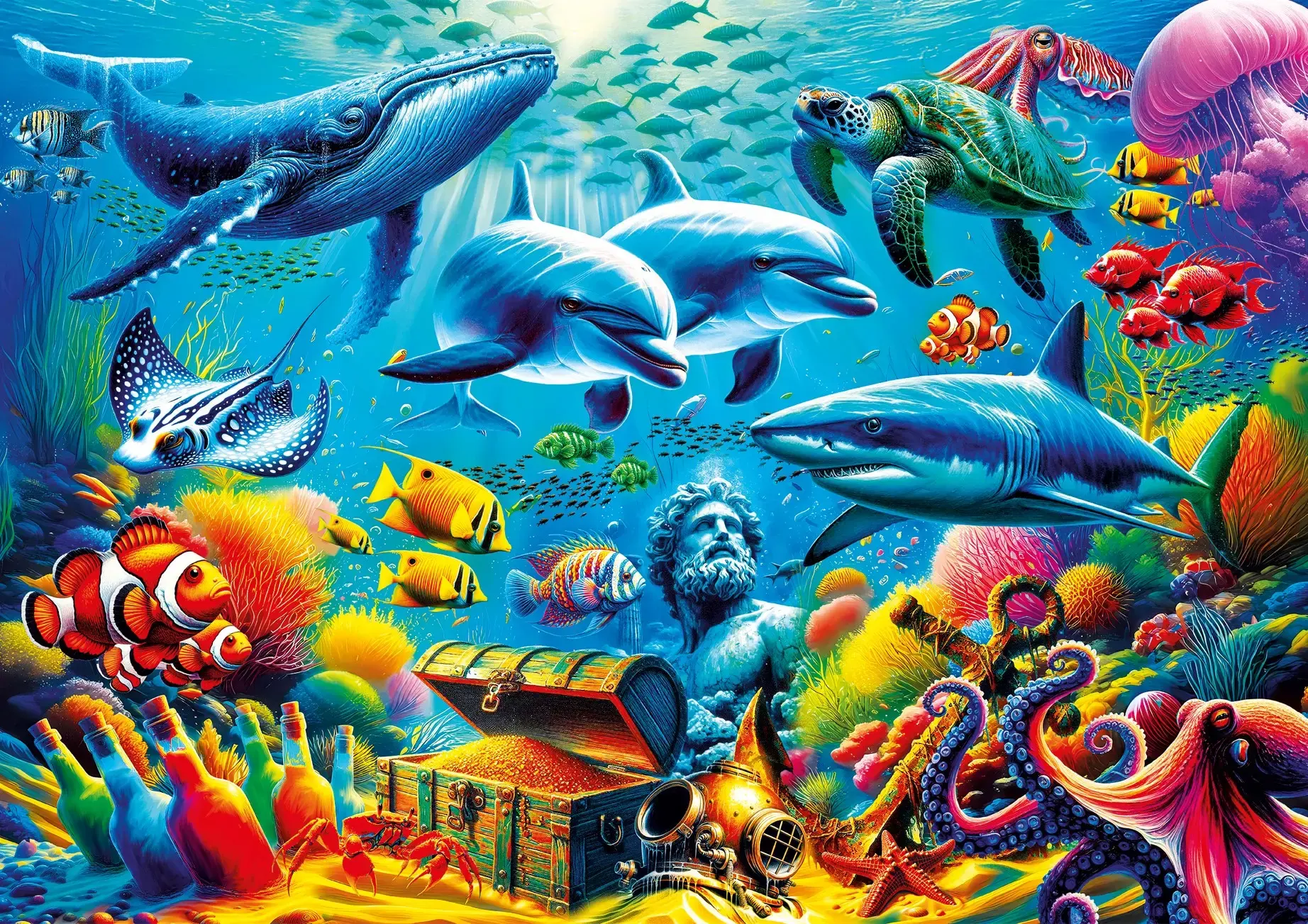 Puzzle Poklad pod morom