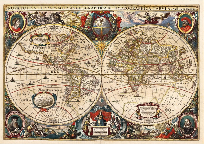 Puzzle Hendrik Hondius: Lumea vintage